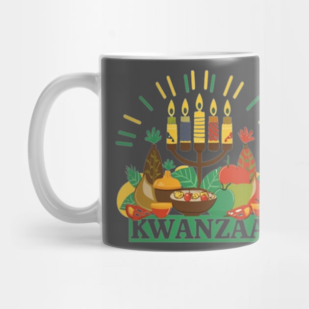 Kwanzaa Unity Feast,Kwanzaa, unity, feast, kinara, candles, principles, holiday, celebration, cultural, vibrant by designe stor 